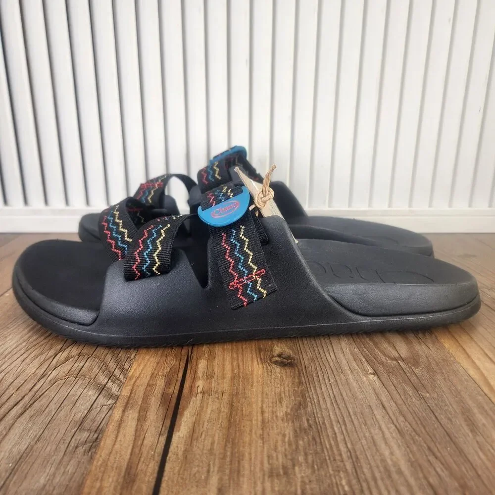 Chaco Chillos Slide Lasagna Mens 14 Black Casual Comfort Beach Sandals JCH108719